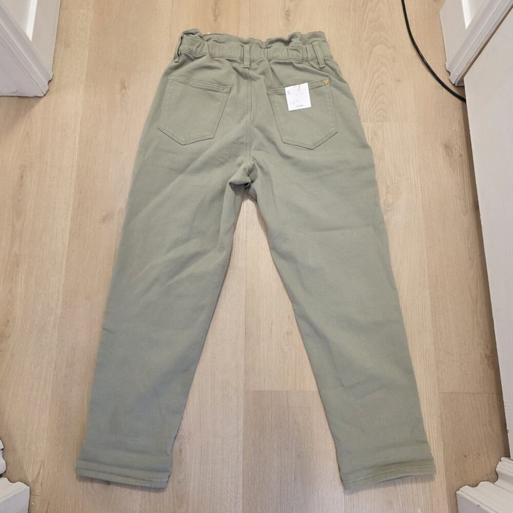 Vigoss Tan Janis Baggy‎ Elastic Waist High Rise Casual Crop Jeans Size 27 - Picture 10 of 11